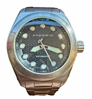 Android USA AD471 Men's Watch 100M Stainless Steel Black Textured Dial